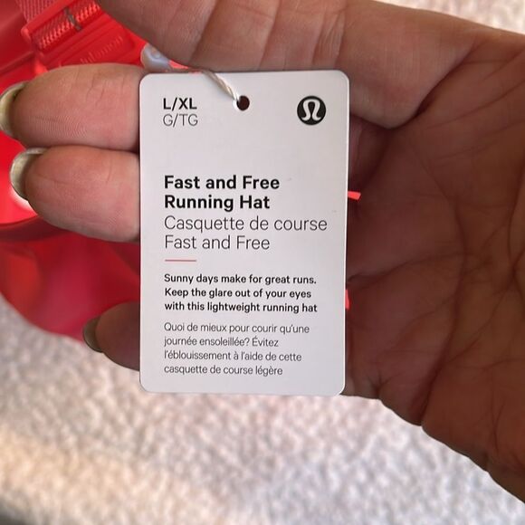 Lululemon Fast and Free Running Hat Size L/XL NWT pink - Picture 4 of 7